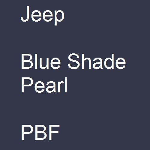 Jeep, Blue Shade Pearl, PBF.